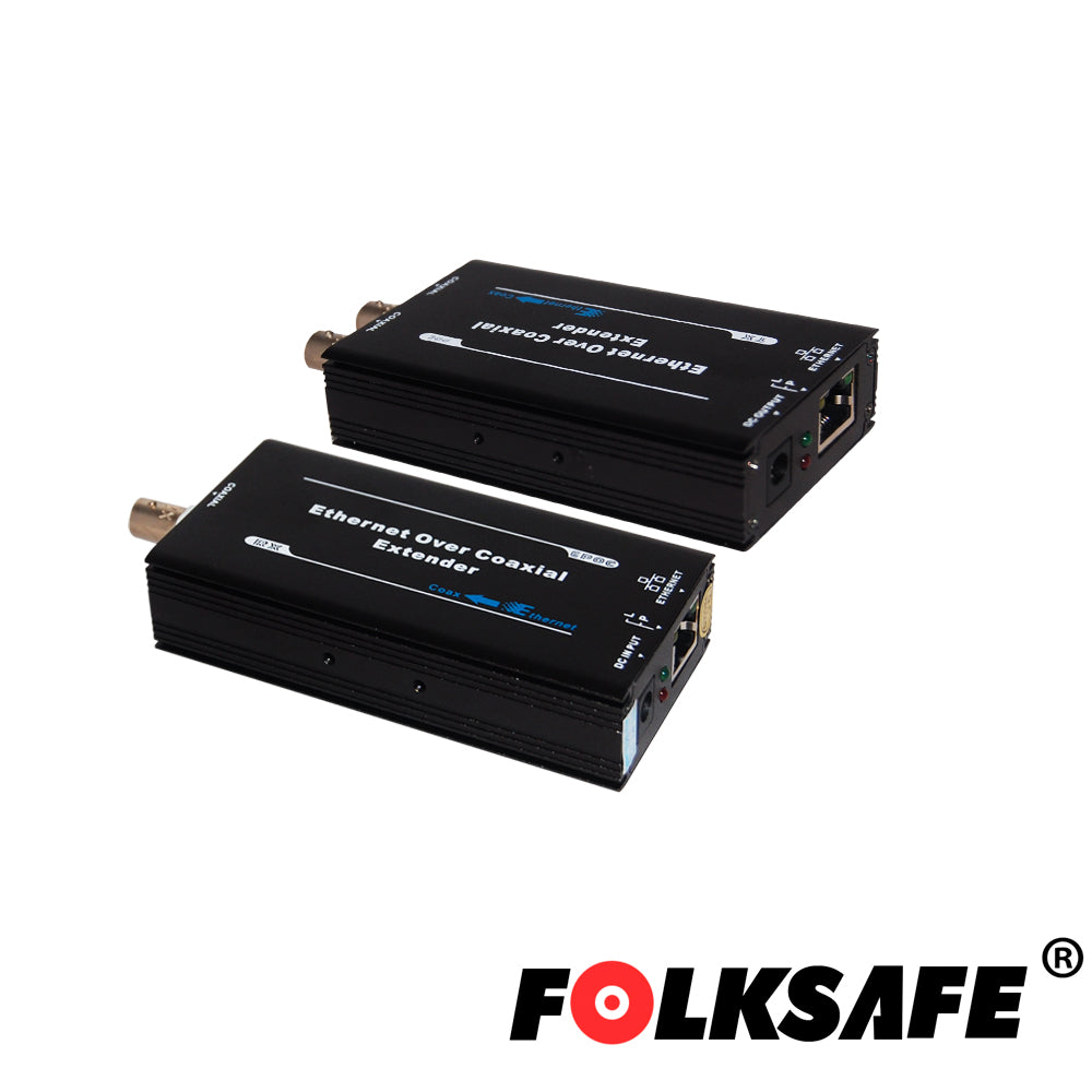 convertidores coaxial a ethernet poe fs-epoc7001t y fs-epoc7001r / transmisor y receptor de 1 ch / distancia máxima de potencia hasta 500 mts con fuente de alimentación 12v a 2a / ideal para migración de cctv a video ip