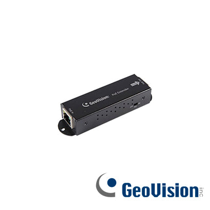 extensor poe gv-poex0100 es un extensor poe 10/100 de un solo puerto que puede ampliar la distancia entre un switch poe y una camara gv-ip en 100 m