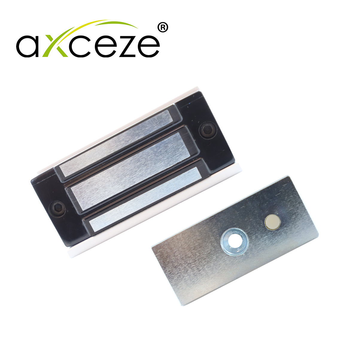 chapa magnetica axceze ax-m120 ejerce una fuerza de sujecion de 120 libras(60kg) fabricado en aluminio dimensiones 80l x 39.5w x 24.5h