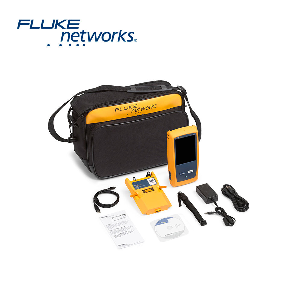 kit otdr para pruebas en enlaces de fibra optica monomodo optifiber pro fluke networks ofp2-100-s con wifi
