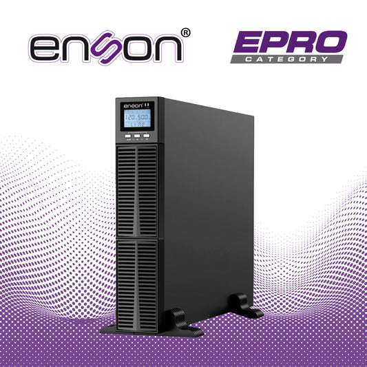 ups enson ens-ol2000rt / 2000va-2000w / topologia on-line doble conversion / factor de potencia 1.0 / pantalla lcd / voltaje de entrada-salida 100v - 110v - 120v - 127v