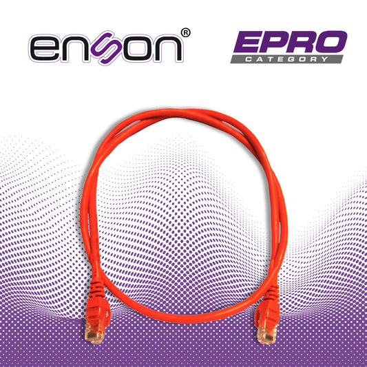 patchcord utp enson p6009o cat6 90cm naranja serie epro 100-ii 100 por ciento cobre para mejor identificacion de soluciones en racks y gabinetes