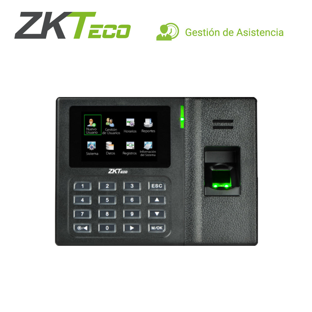 control de asistencia checador autonomo zkteco lx14 biometrico de 500huellas/500contraseñas/50000registros usbhost/ssr-formatoexcel