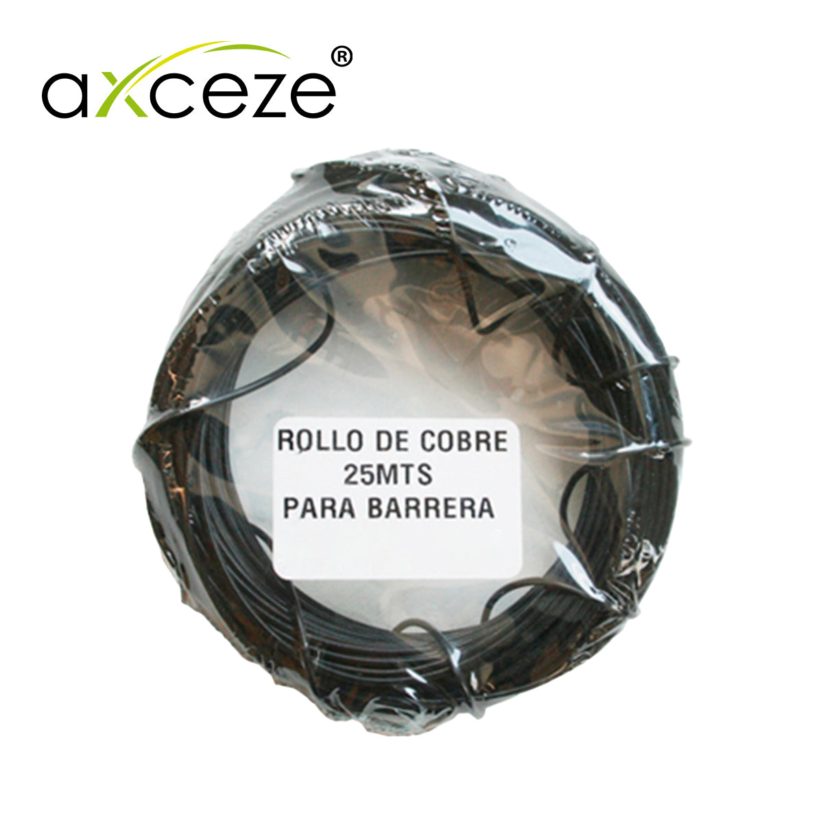 rollo de cobre calibre 16 con forro axceze ax-rollo25 con longitud de 25 metros ideal para crear la bobina o loop compatibles con sensores de masa