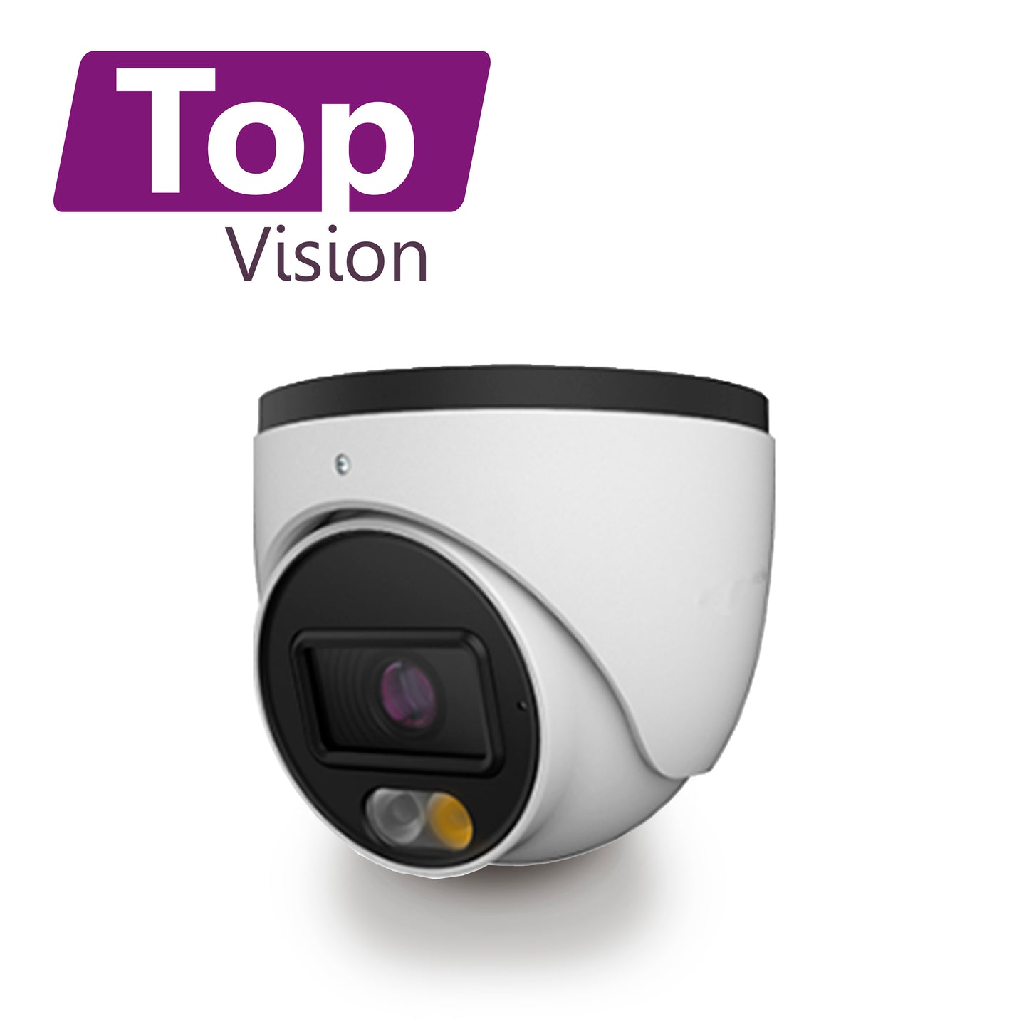 camara hd turret topvision tddl200a / 2mp / ahd/tvi/cvi/sd / 2.8mm /30m ir - 20m luz calida luz dual / microfono integrado / ip67 / coc / carcasa metal - plastica / 12vcd / imagen a color 24x7 audio por coaxial o utp