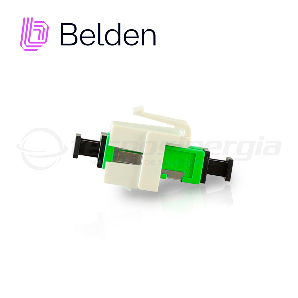 modulo de fibra ax105374-ew belden keyconnect sc apc simplex (verde)