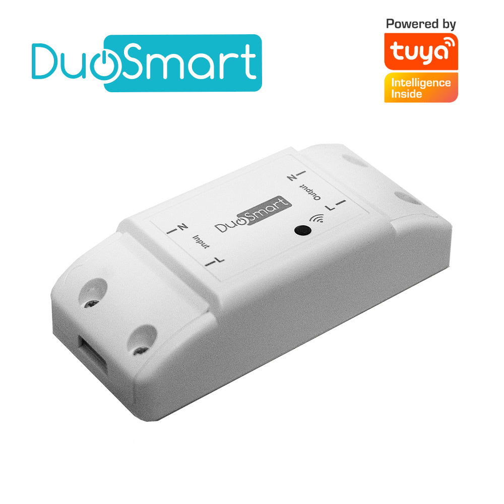 interruptor de corriente inteligente duosmart b10 con funcion on/off wifi 2.4 ghz compatible con alexa  google home  y app duosmart