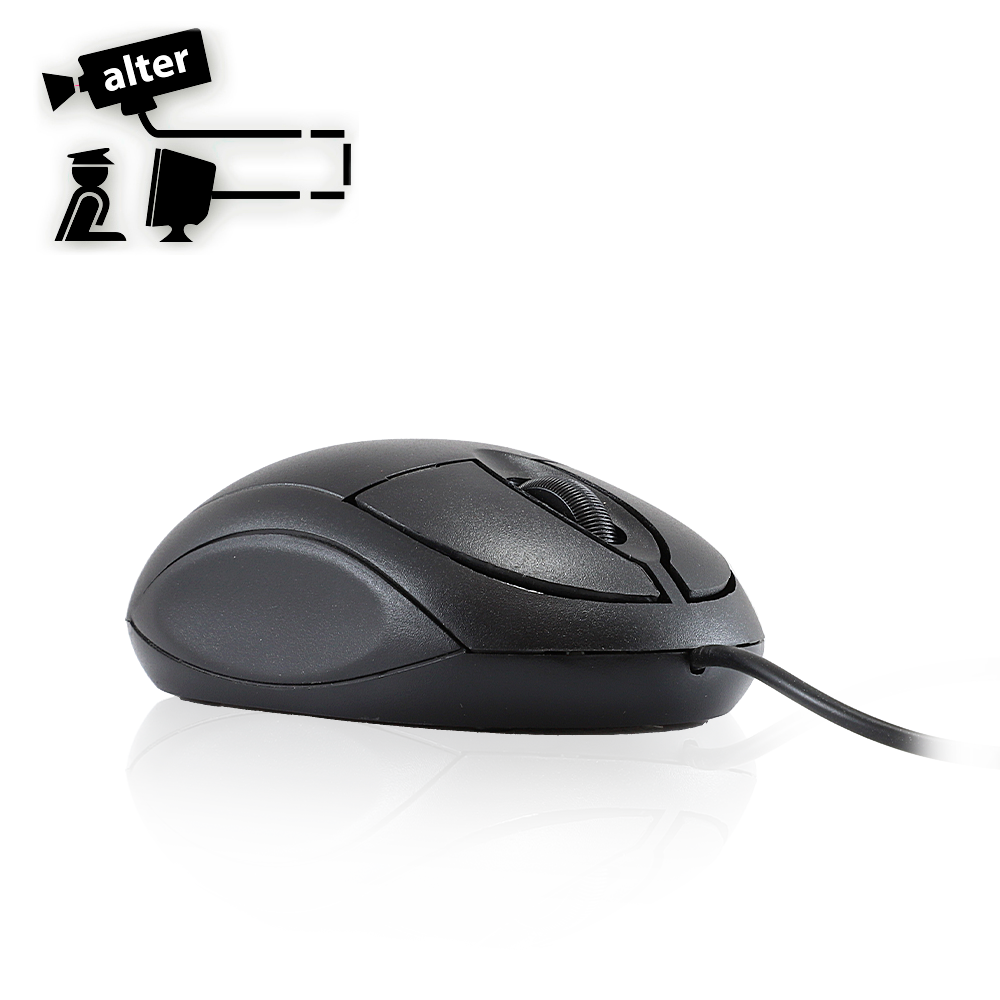mouse negro alambrico