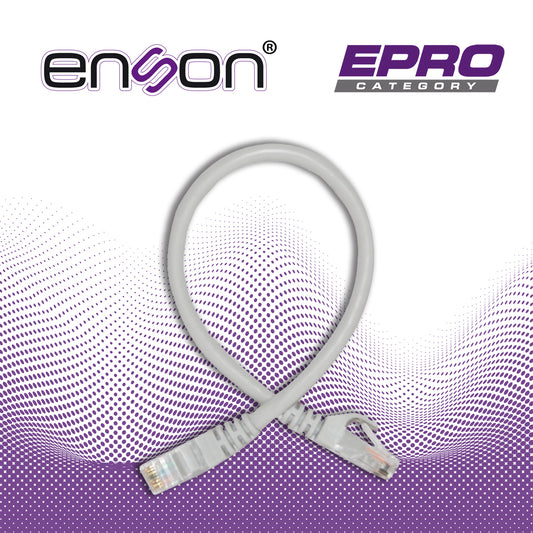 patchcord utp enson p6003g cat6 30cm gris serie epro 100-ii 100 por ciento cobre para mejor identificacion de soluciones en racks y gabinetes