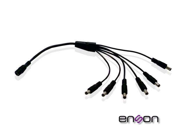 distribuidor tipo pulpo enson ens-dc16 de 1 a 6 canales ideal para alimentacion de camaras de cctv