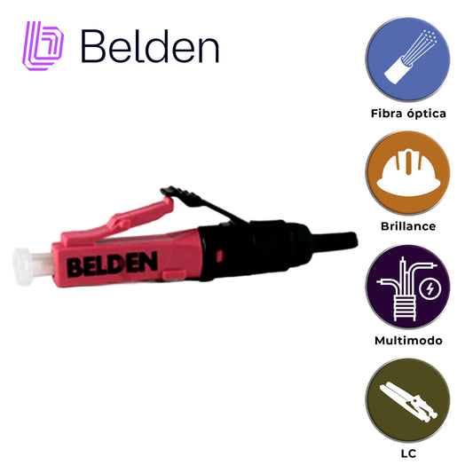 conector fx brilliance multimodo belden ax105252-s1 / om4 / erika violeta / lc