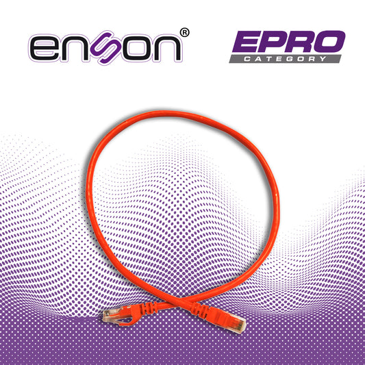 patchcord utp enson p6006o cat6 60cm naranja serie epro 100-ii 100 por ciento cobre para mejor identificacion de soluciones en racks y gabinetes