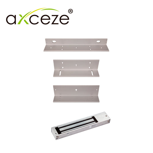 ml620 kit con 1x chapa magnetica ax-m620l + 1x bracket tipo zl ax-m620zl para puerta de madera o metal con marco