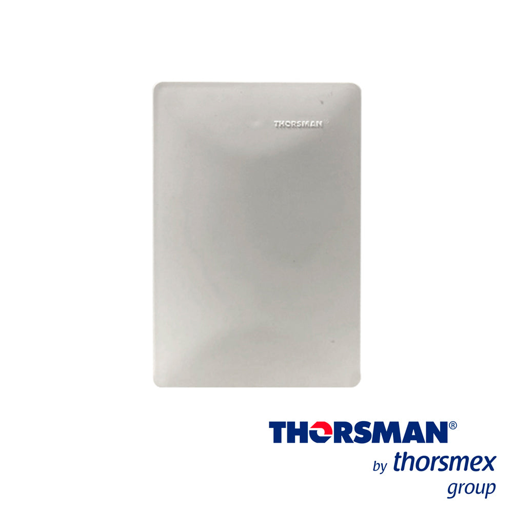 thapa ciega thorsman 7200-02001 color blanco para uso en interiores alta rigidez dielectrica colocacion facil y sencilla compatibilidad caja tmk y tmk s1 material abs auto-extinguible y de alto impacto ul94 v-0