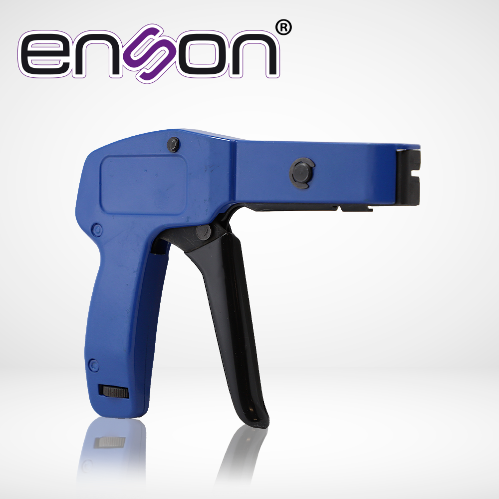 pistola tensora y cortadora para cincho de nylon enson ens-tgun soporta cinchos de 2.4 a 4.8mm de ancho