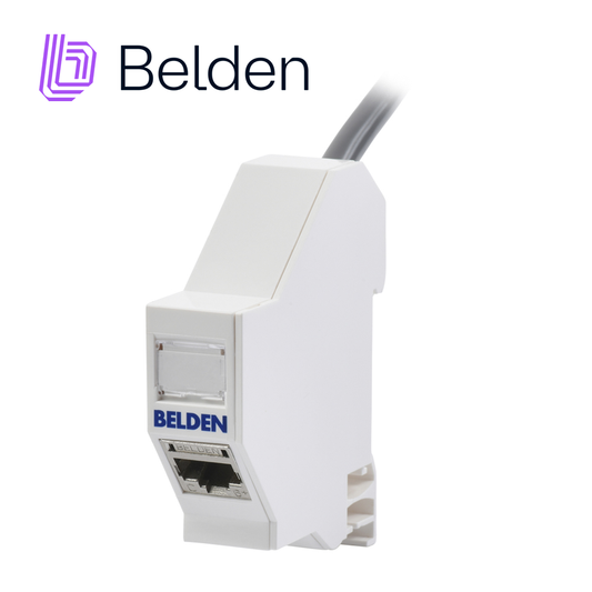 accesorio industrial din rail belden modeo e100k22-009s1 modulo 1 puerto vacio para conectores tipo keystones utp y ftp color blanco