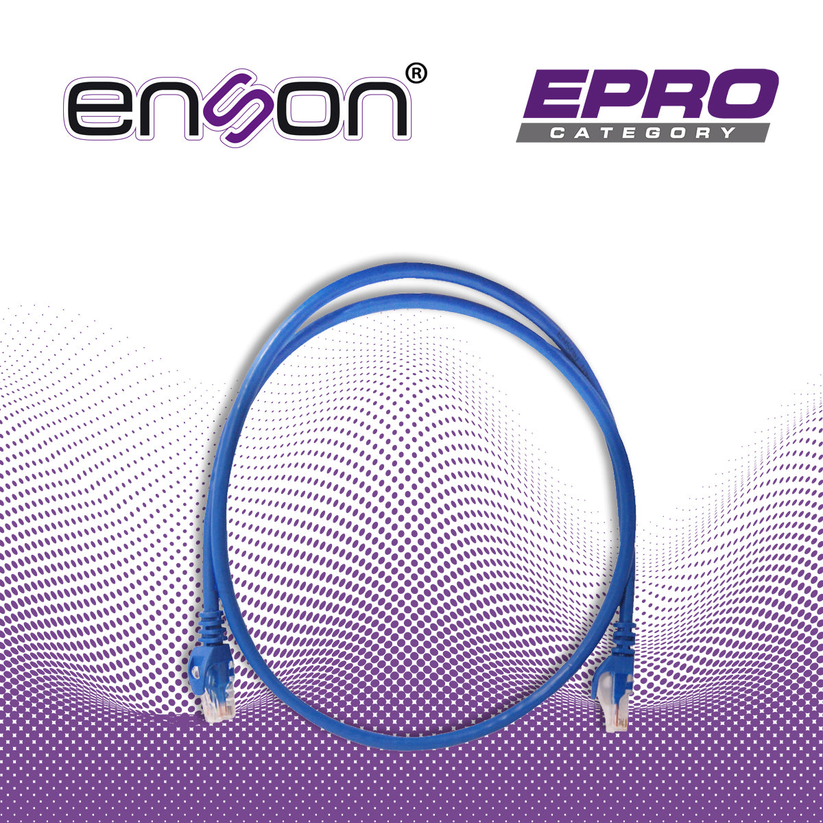 patchcord utp enson p6009l cat6 90cm azul serie epro 100-ii 100 por ciento cobre para mejor identificacion de soluciones en racks y gabinetes