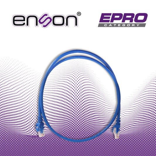 patchcord utp enson p6009l cat6 90cm azul serie epro 100-ii 100 por ciento cobre para mejor identificacion de soluciones en racks y gabinetes