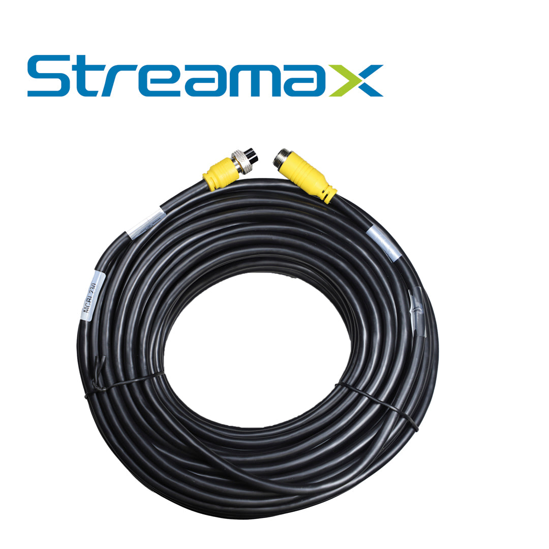 cable din de aviacion streamax mcbl230 / 4 pines / 23 metros / compatible con camaras ahd