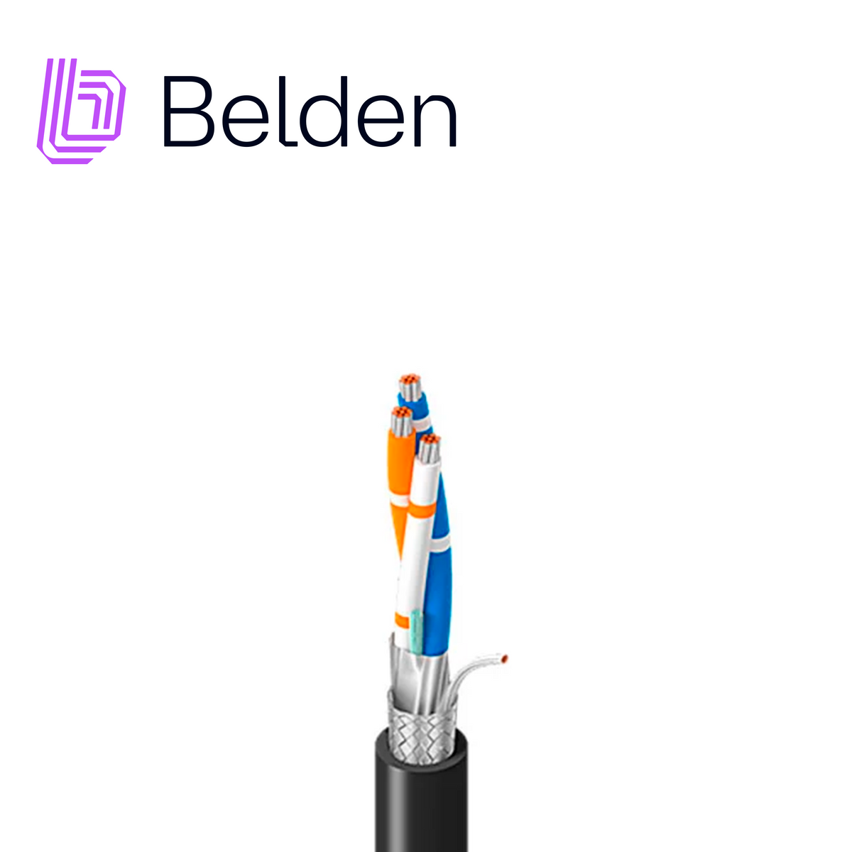cable rs-485 para entornos hostiles belden 3106a 0101000 / exterior / negro / 1 par / 22 awg / multifilar / forro pvc / cm - pltc - sun res y aceite / bobina / 1000 pies 305 metros