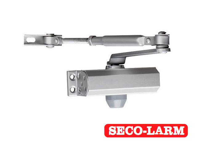 brazo cierrapuertas 45kg 100lb sd-c121-s seco-larm ideal para puertas de hasta 42 pulgadas (107cm) uso en interior