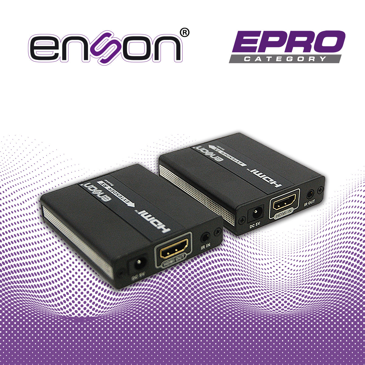 extensor hdmi enson ens-hdmie130 hasta 120mts de transmision full hd 1080p@60hz por cable utp cat5e/cat6 transmite señal ir para control remoto