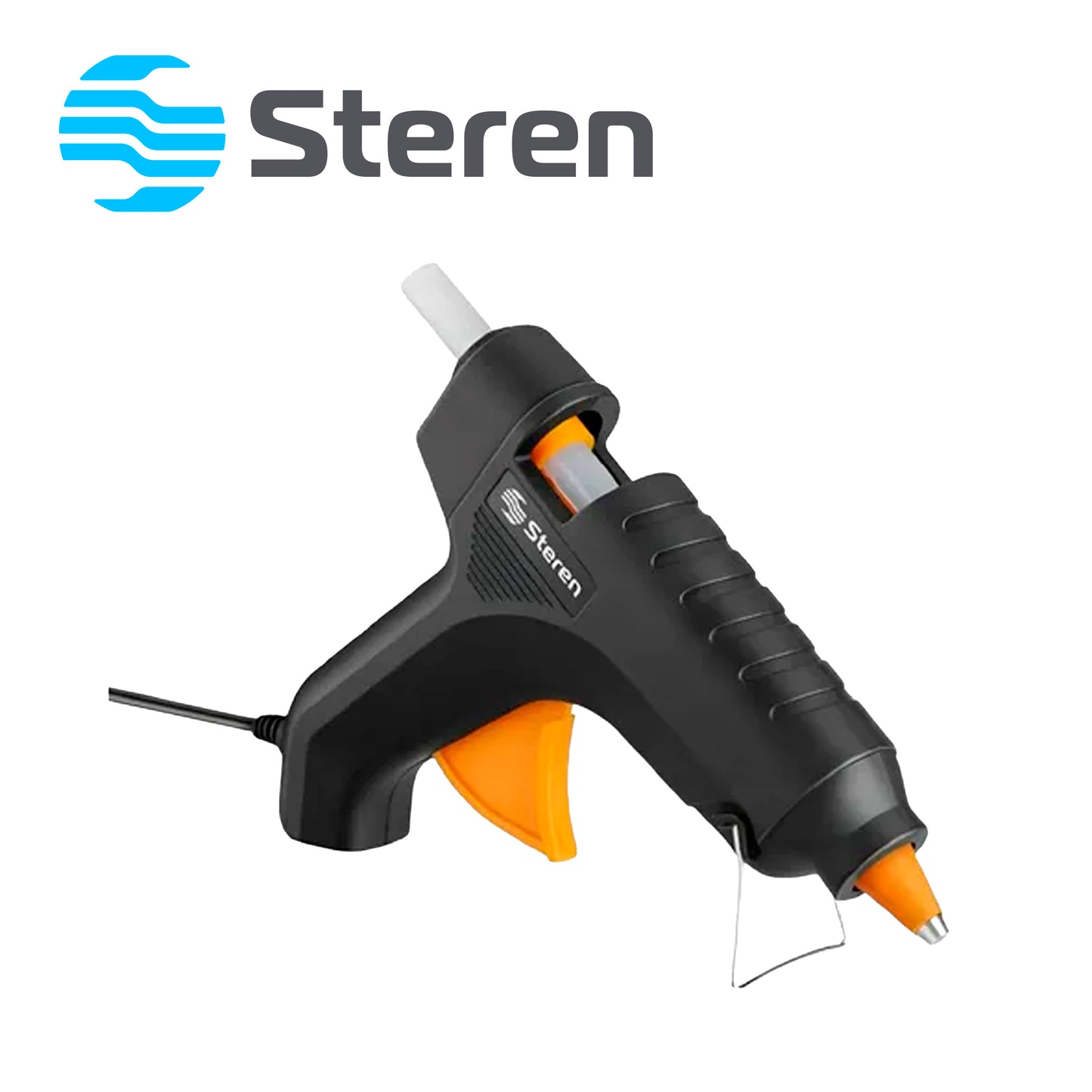 pistola de silicon steren her-245 40w especial para trabajos escolares su tamaño y potencia te brindan una mejor distribucion del silicon en caliente