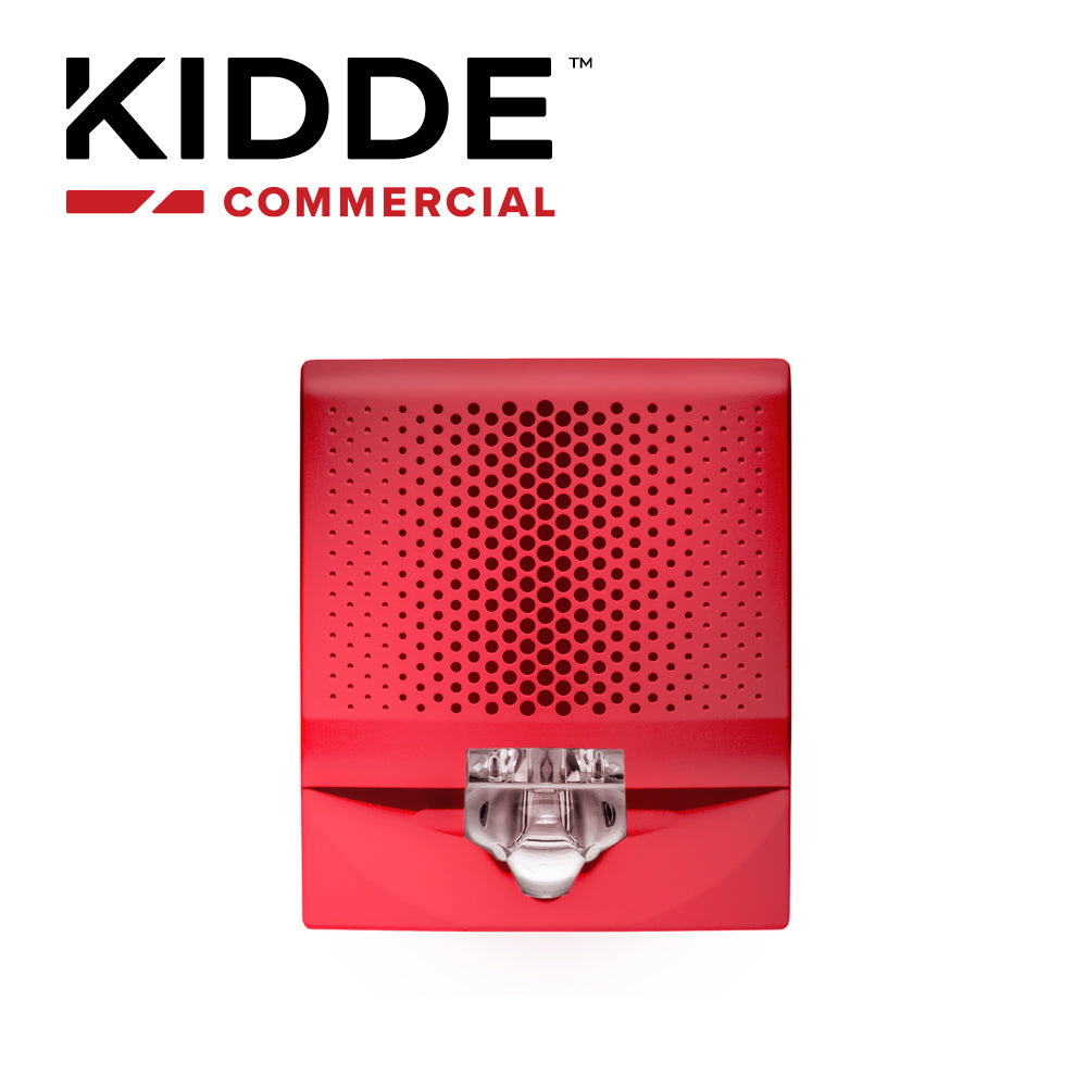 altavoz con estrobo/ eg4svrf / montaje en muro / 15-110 cd - color rojo / requiere placa grsw-10 se vende por separado