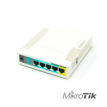 ruteador inalambrico mikrotik rb951ui-2hnd2.4ghz 5 fast gabinete de plastico ideal para casa u oficina.