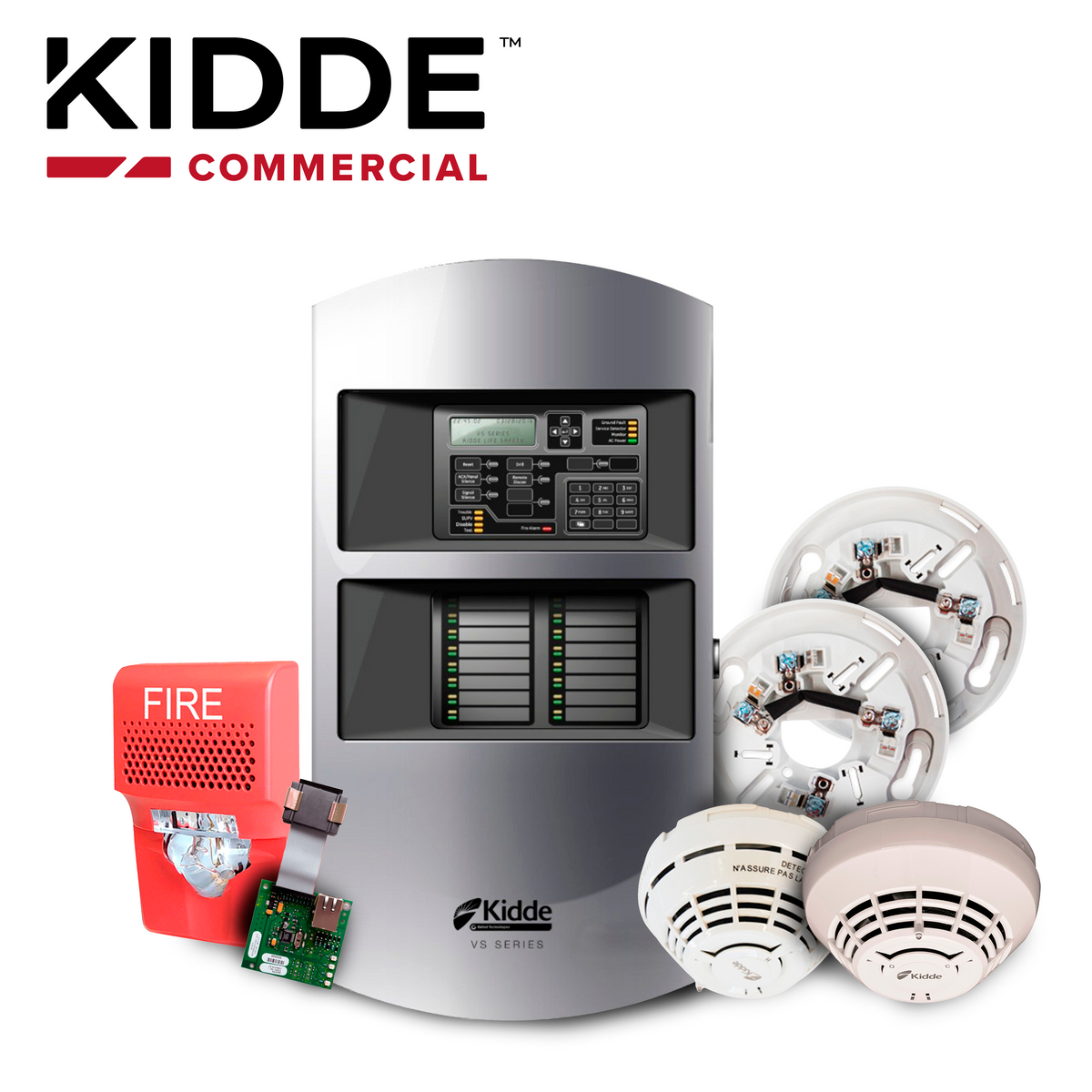 kit pro deteccion de incendio escalable / para proyectos de 300 a 100 0 mts cuadrados / mayor cobertura - sectorizacion y supervisiopn remota / ideal para plazas comerciales - hoteles - pymes