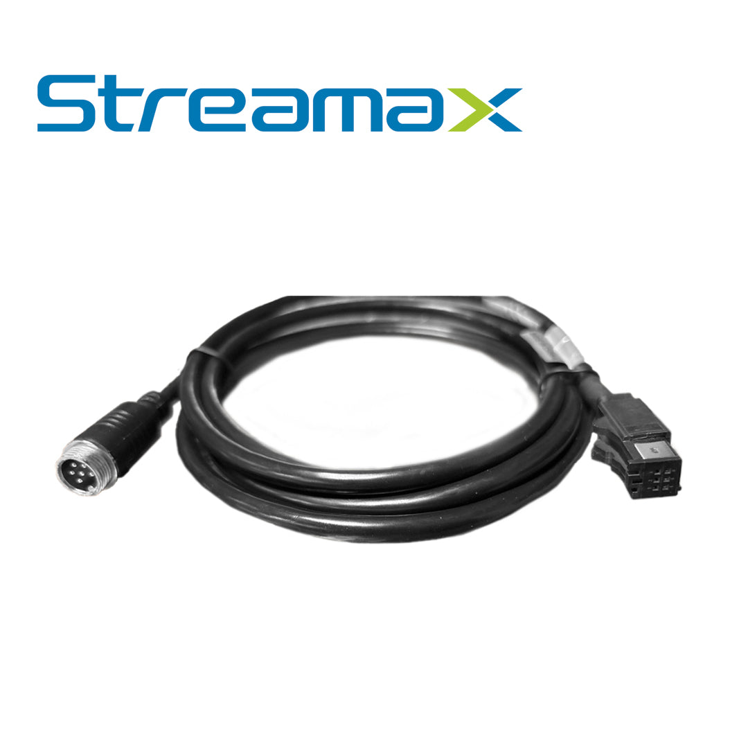 cable convertidor din de aviacion streamax m6pin dj-transfer / 6 pines / 0.18 metros / compatible con camaras ip y mdvr ma16max