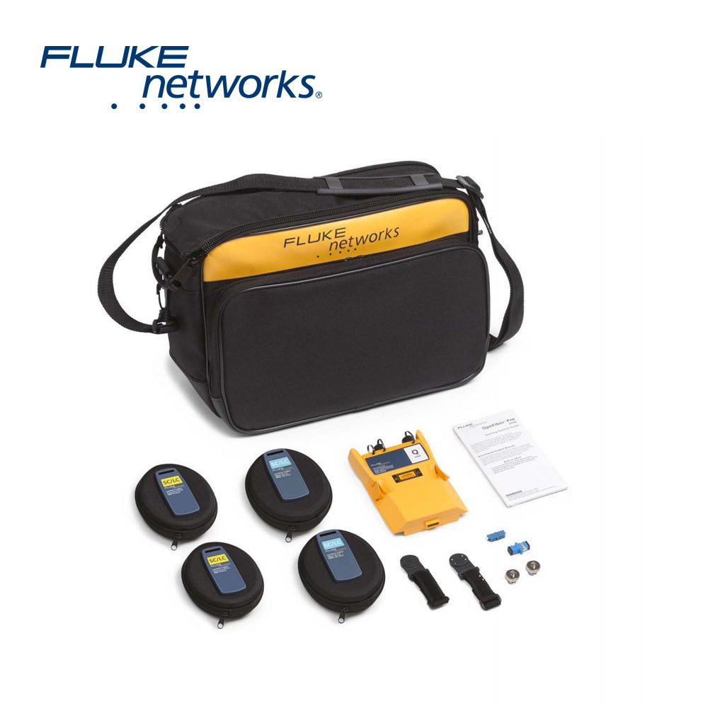 kit de complemento optifiber pro fluke networks ofp-q-add incluye modulo otdr quad(2)kit latiguillos sc/lc multimodo(2)kit latiguillos sc/lc monomodo(2) adaptador lc intercambible de puerto de fuente otdradaptador simplex sc y lc