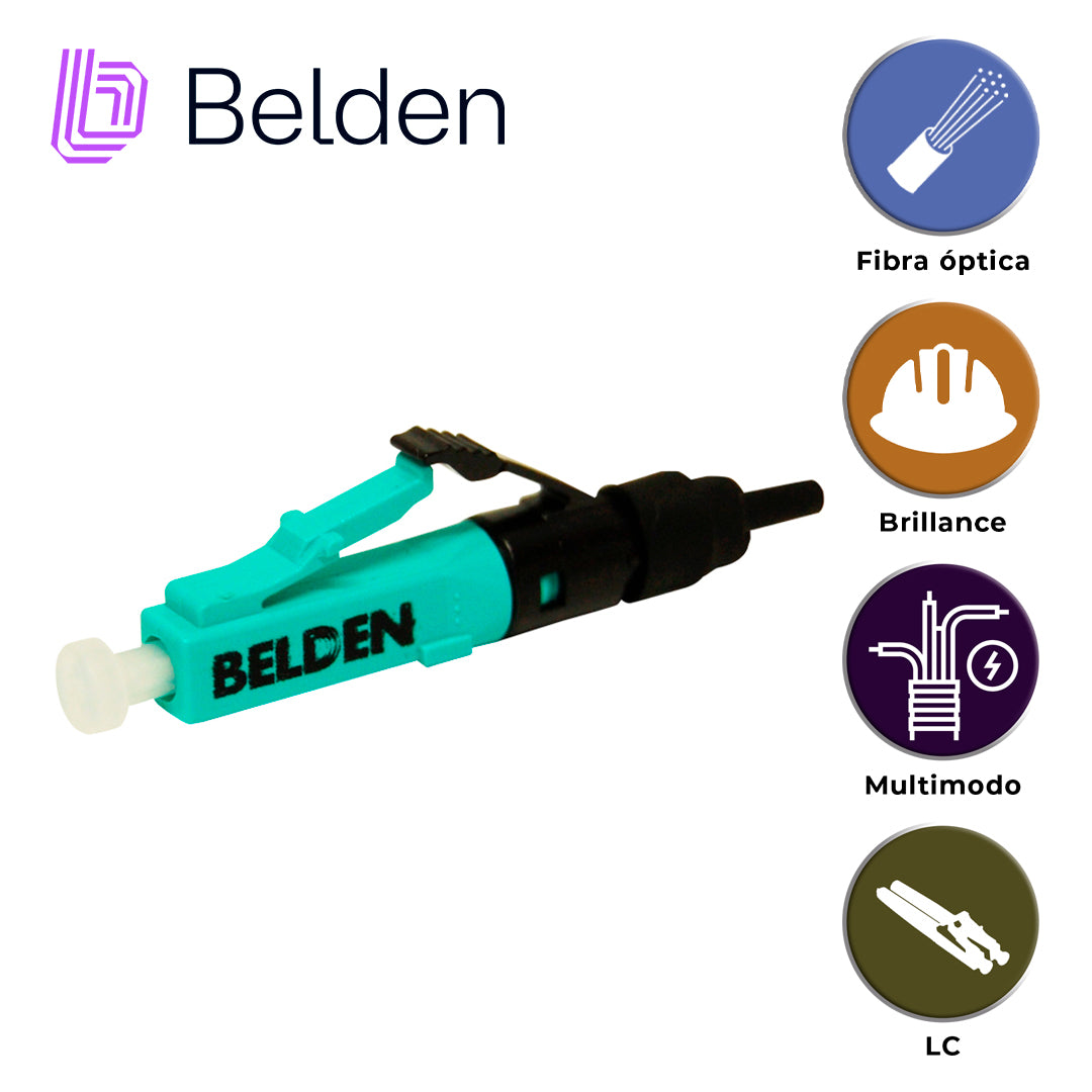 conector fx brilliance multimodo belden ax105202-s1 / om3 / aqua / lc