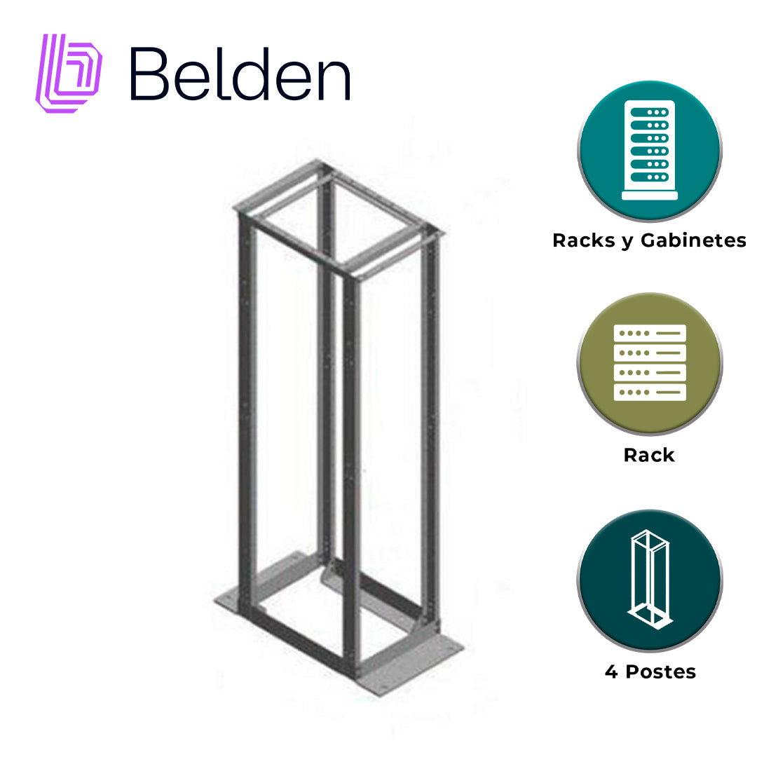 rack vertical de 4 postes belden xdr8419-3102836 / interior / negro / 45ur
