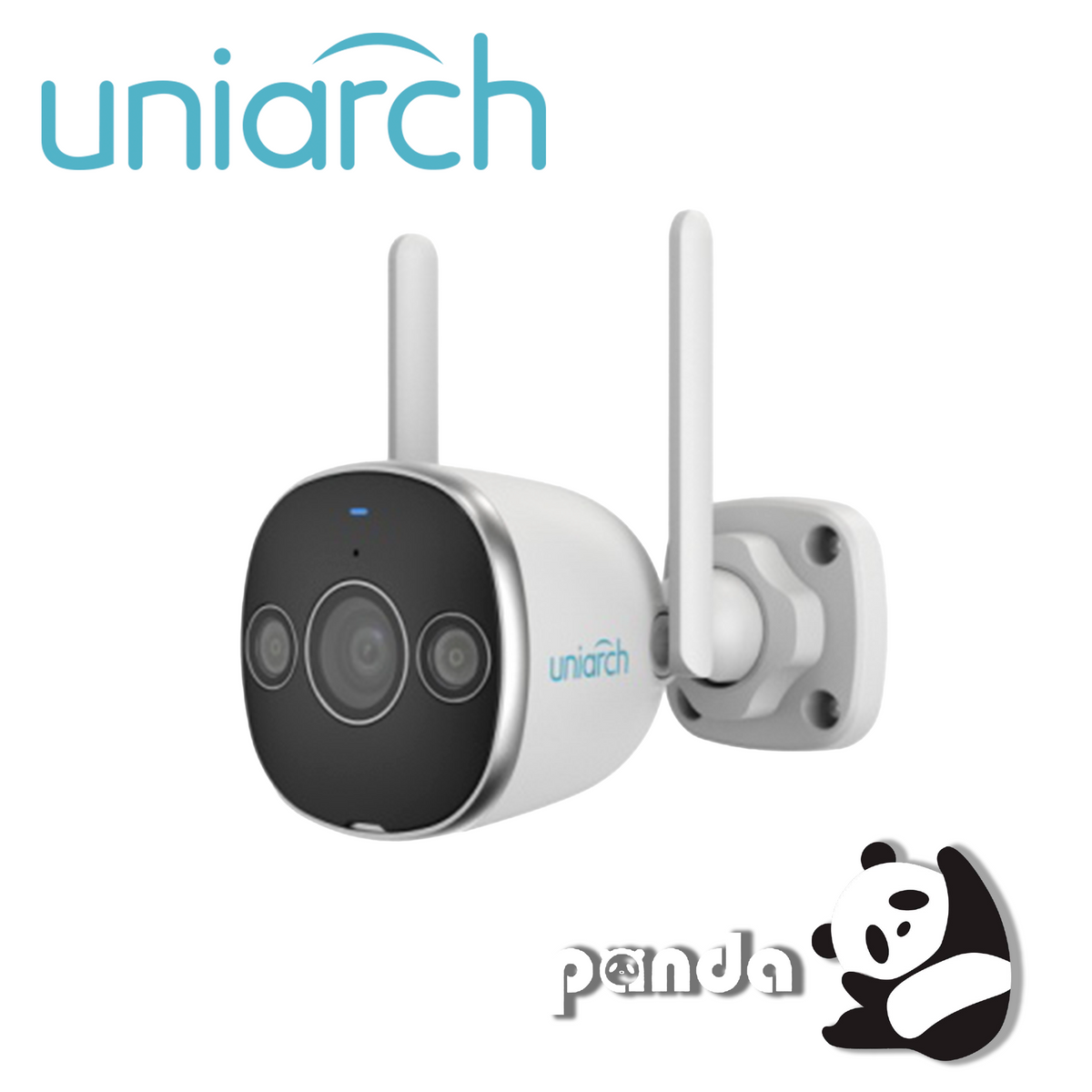 camara ip bullet wifi uniarch uho-b2d-m3f3d / 3mp / lente 2.8mm / dwdr / ir20m / luz-calida(dual-light) / microsd128gb / microfono+altavoz-integrado / ultra-motion-detection / ip67 / 3-axis / ultra265 / 12vcd / serie panda / cloud-storage-gratuito-1mes