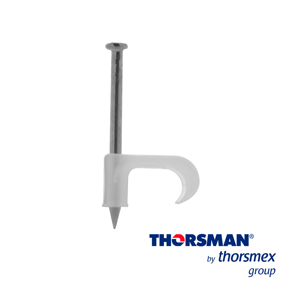 grapas sujethor plano tc 6x10 3210-00100 color natural caja 100pzas para cable siames calibre 16 clavo galvanizado grapa de polietileno resistente al impacto corrosion humedad