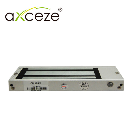 chapa magnetica axceze ax-m320 ejerce una fuerza de sujecion de 300 libras (158kg) fabricado en aluminio dimensiones 20.5 x 170 x 37 mm ideal para puertas abatibles de madera o aluminio