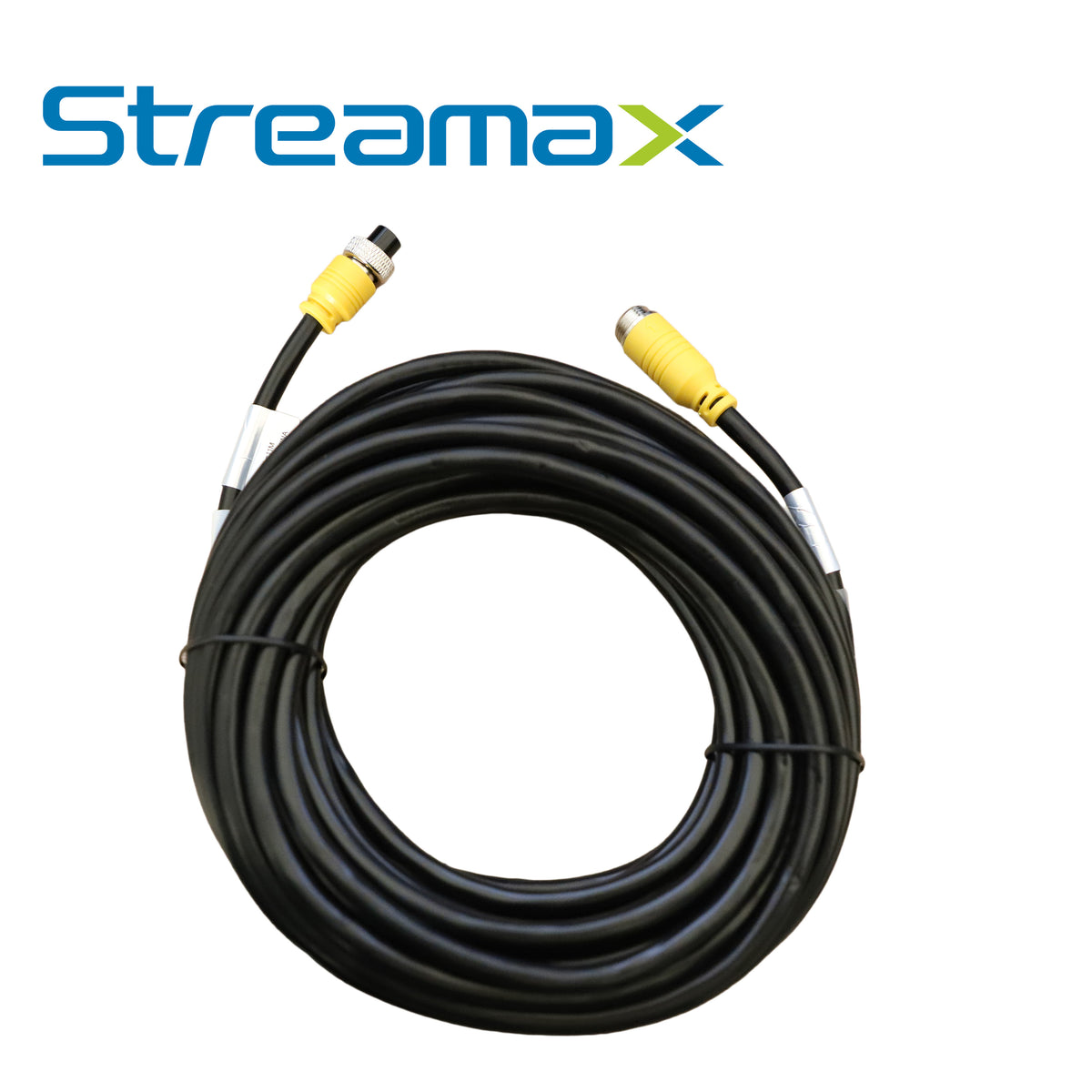cable din de aviacion 4 pines streamax mcbl110 / 11m / compatible para camaras hd solucion movil / uso en interiores / conector hembra - macho / negro