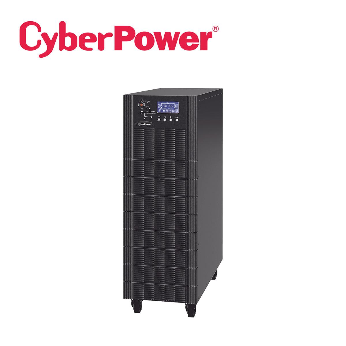 ups trifasico 10 kva / 10 kw cyberpower hstp3t10k100p5m 5 minutos de respaldo al 100 por ciento de carga topologia online doble conversion voltaje de 208-220 vca de ll incluye modulo y banco de baterias