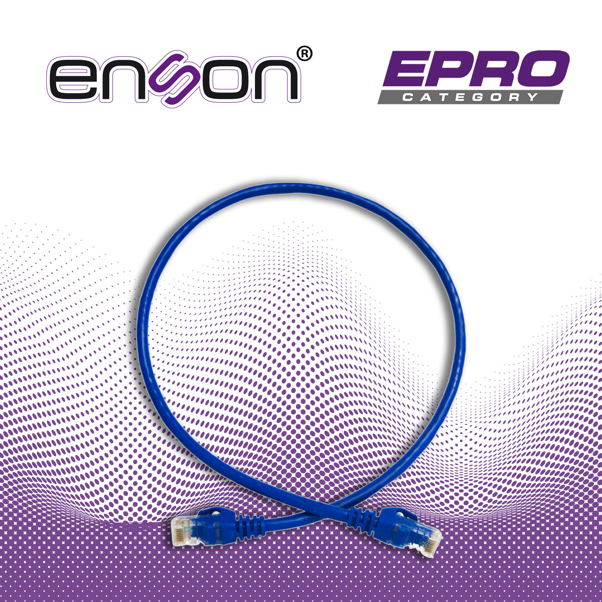 patchcord utp enson p6006l cat6 60cm azul serie epro 100-ii 100 por ciento cobre para mejor identificacion de soluciones en racks y gabinetes