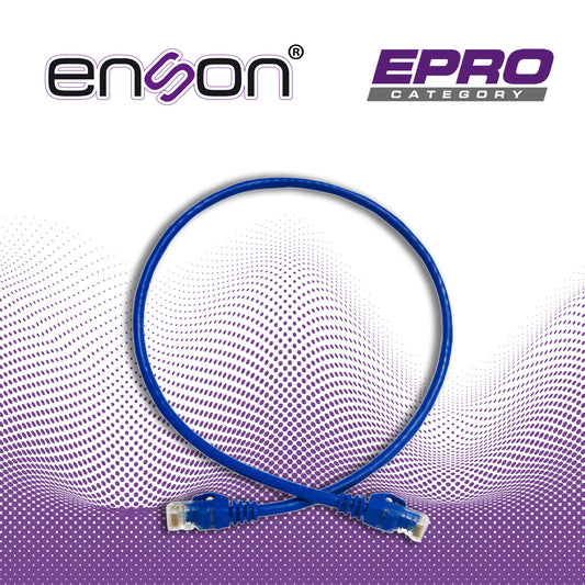 patchcord utp enson p6006l cat6 60cm azul serie epro 100-ii 100 por ciento cobre para mejor identificacion de soluciones en racks y gabinetes