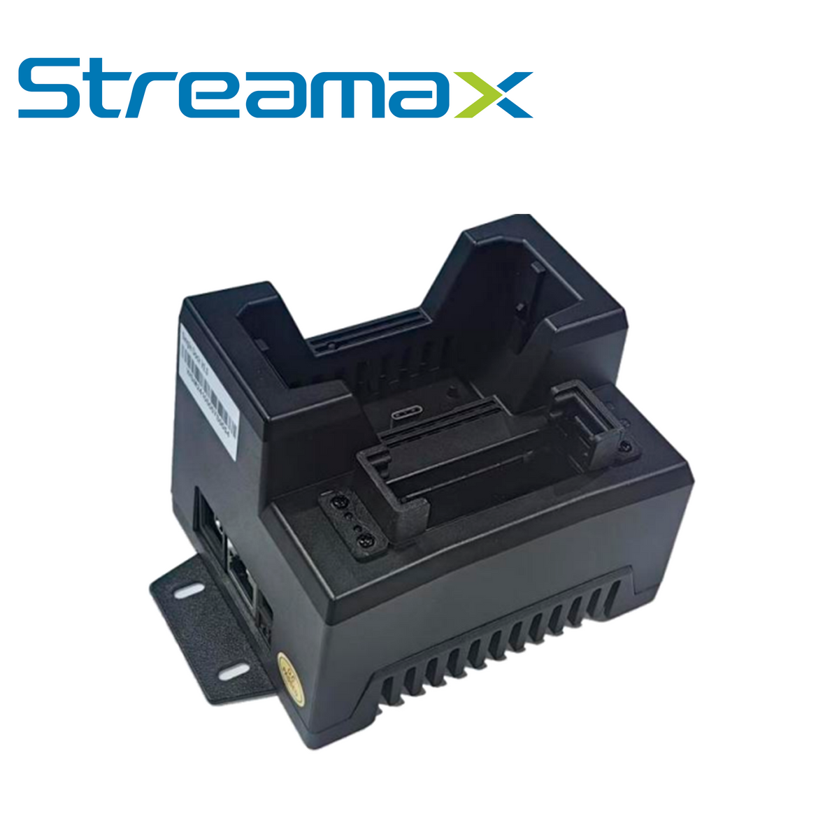 estacion de carga doble para bodycam streamax mstation / estacion para 1 bodycam + 1 bateria / 12vcd / puerto ethernet / compatible con mbwc 2.0