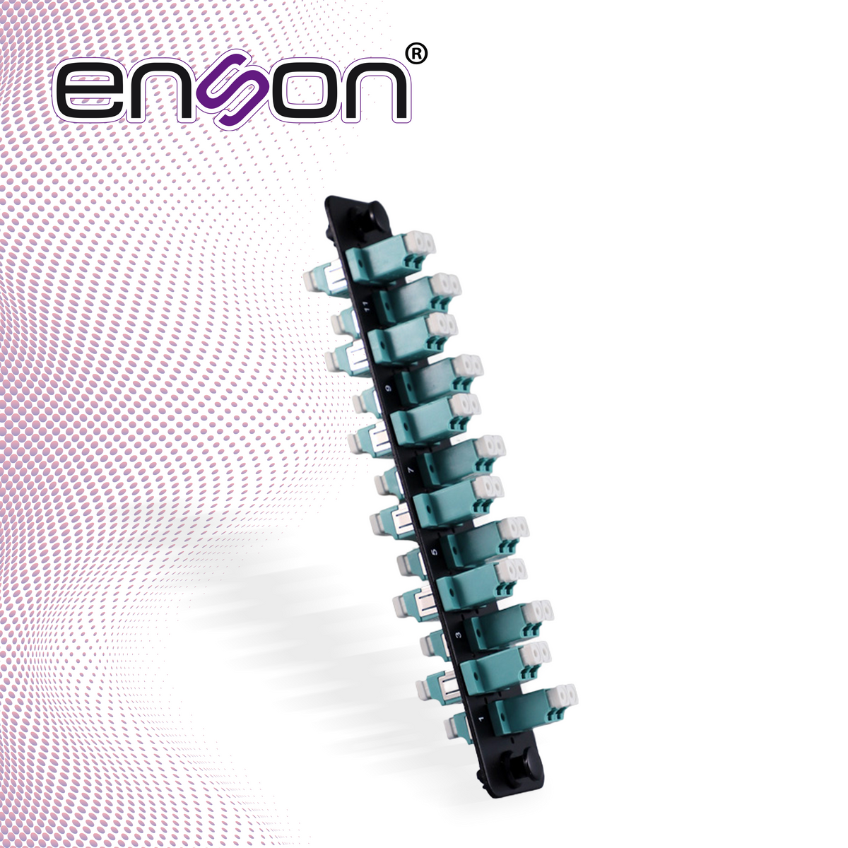 mini panel de fibra optica enson ens-pa12lcmm 12 conectores lc tipo multimodo om3