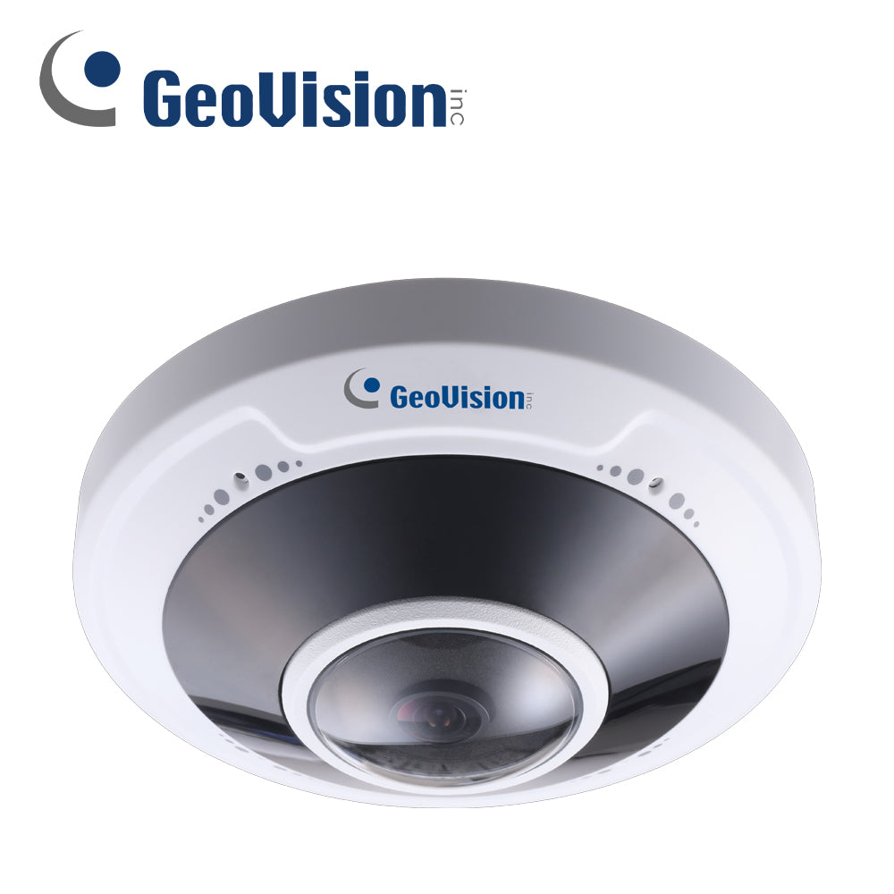 camara ip fisheye geovision gv-fer5702 / 5mp / 1.4 mm/ h265 / ir inteligente 20 mts / wdr pro / salida de alarma/ ranura para micro sd / microfono embebido / 12vcd & poe / onvif / ik10 / ip66