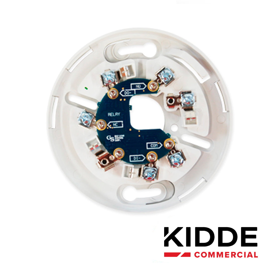 base con relevador kidde ki-rb compatible con los detectores serie ki (para paneles de la serie vs)