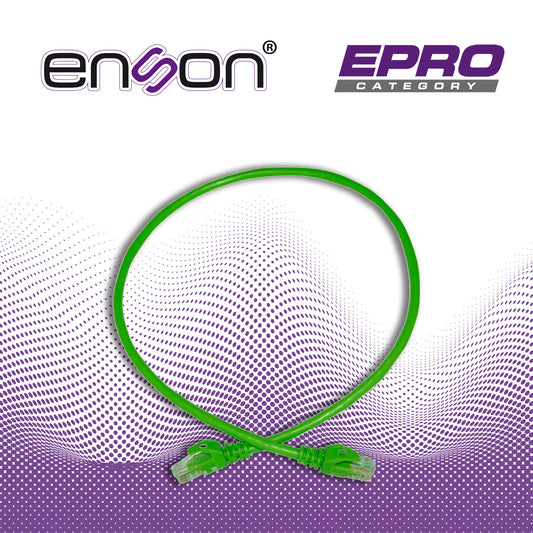 patchcord utp enson p6006e cat6 60cm verde serie epro 100-ii 100 por ciento cobre para mejor identificacion de soluciones en racks y gabinetes