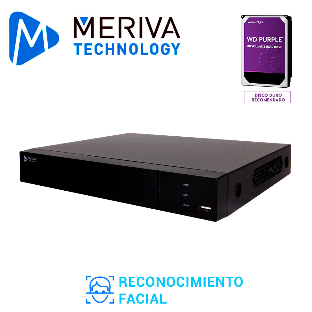 nvr face recognition/video intelligent/h.265 8ch poe 8mp 2dd/hdmi 4k + vga/onvif/ meriva technology main-0808/p2p cloud n9000