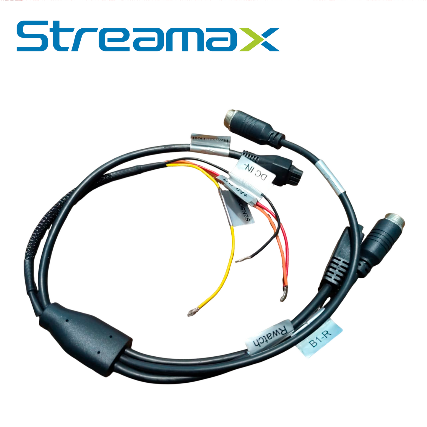cable serial para comunicacion streamax mcb2 / conector 5557-6pin / conector macho rs765-6pin + conector 5559-6pin / 0.5 metros / compatible con mb2-r y mb2-l