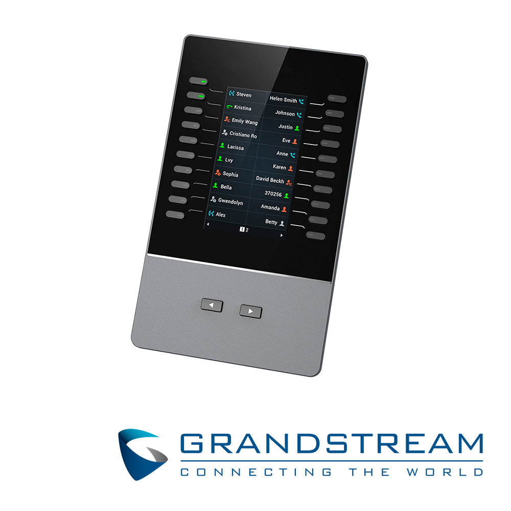 modulo expansion grandstream gbx20 / 20 botones programables / pantalla lcd tft color / compatible con grp2615/grp2624/grp2650/grp2670 gxv3350/gxv3450 / hasta 40 contactos por modulo