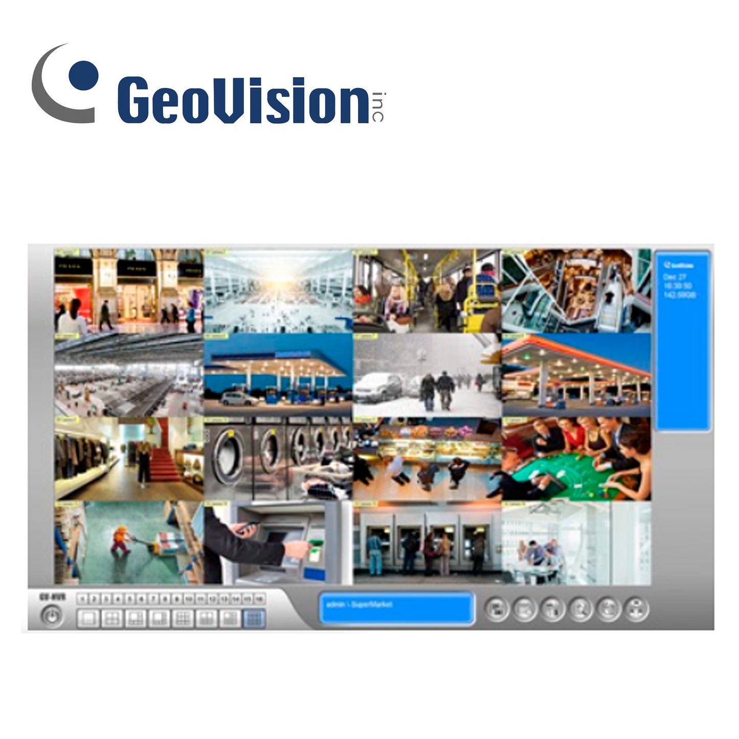 licencia de software geovision gv-nr010 / 10-canales onvif / dongle usb